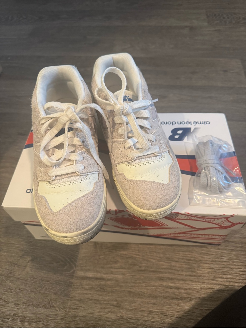 Aime Leon Dore X New Balance Beige and White Women's Low-Top Sneakers